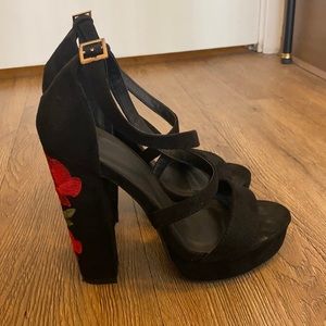 Charlotte Russe Black Heeled Sandal